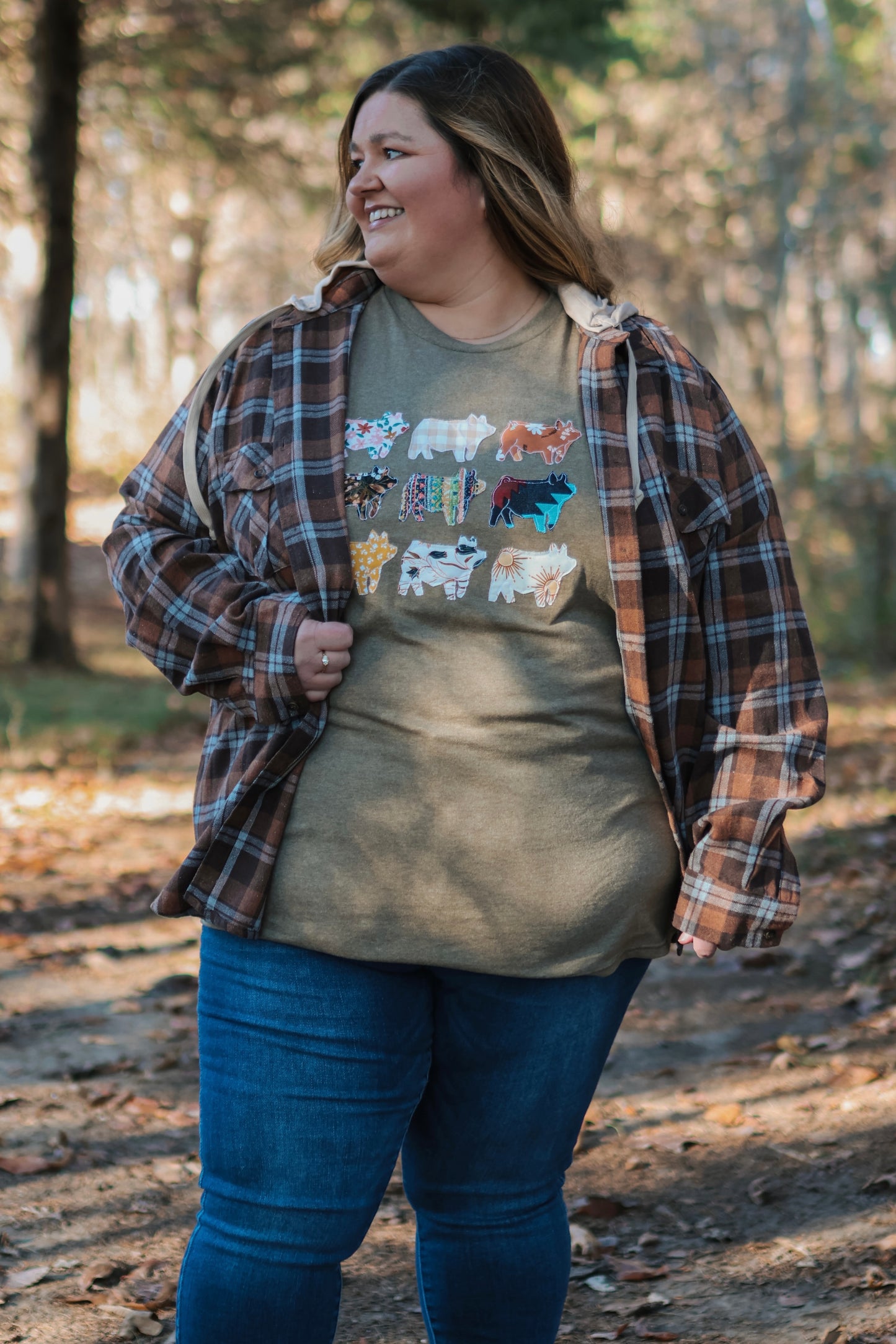 Let Your Girls Be Country Flannel {Brown}