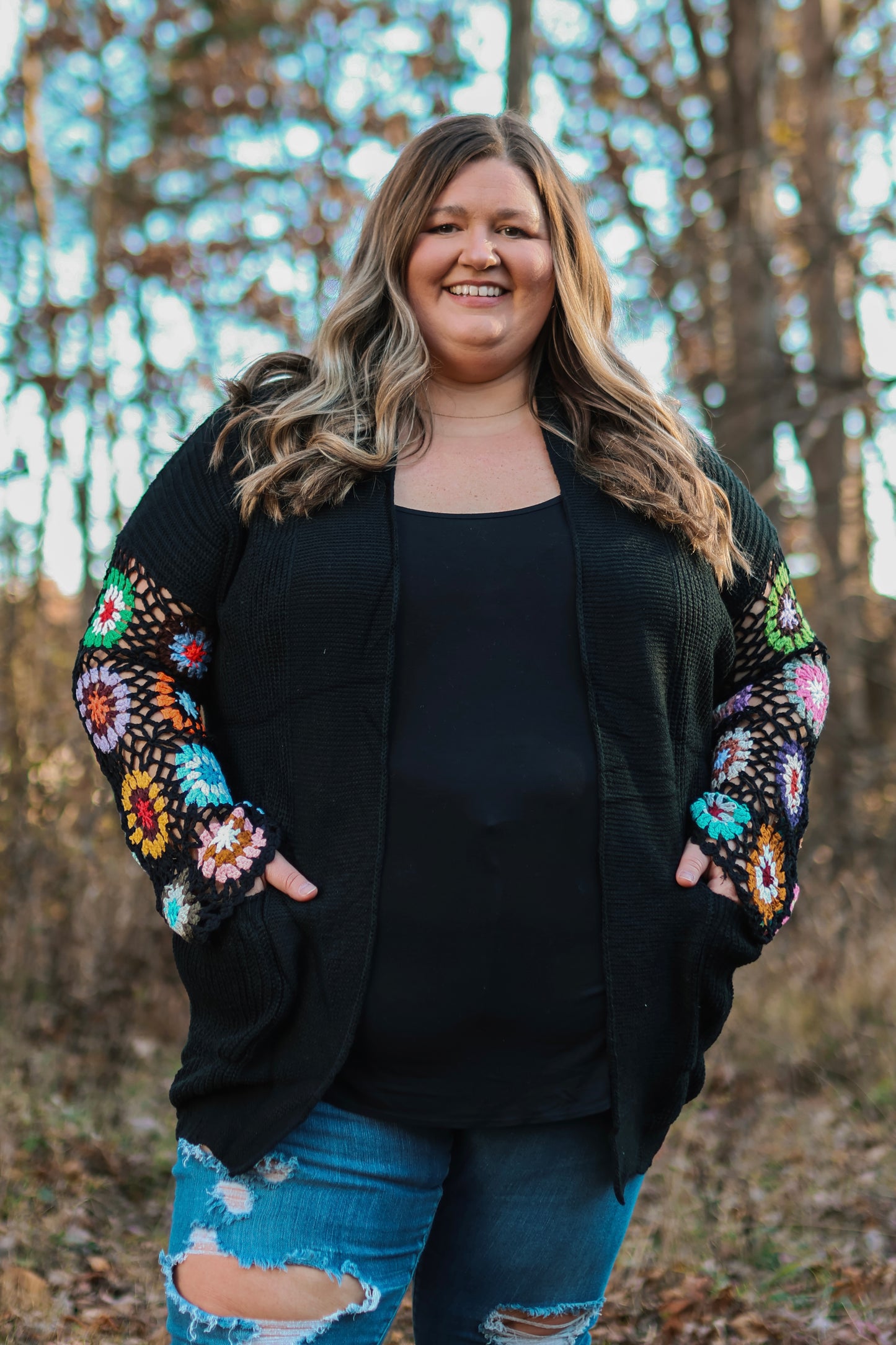 Crochet Sleeve Cardi