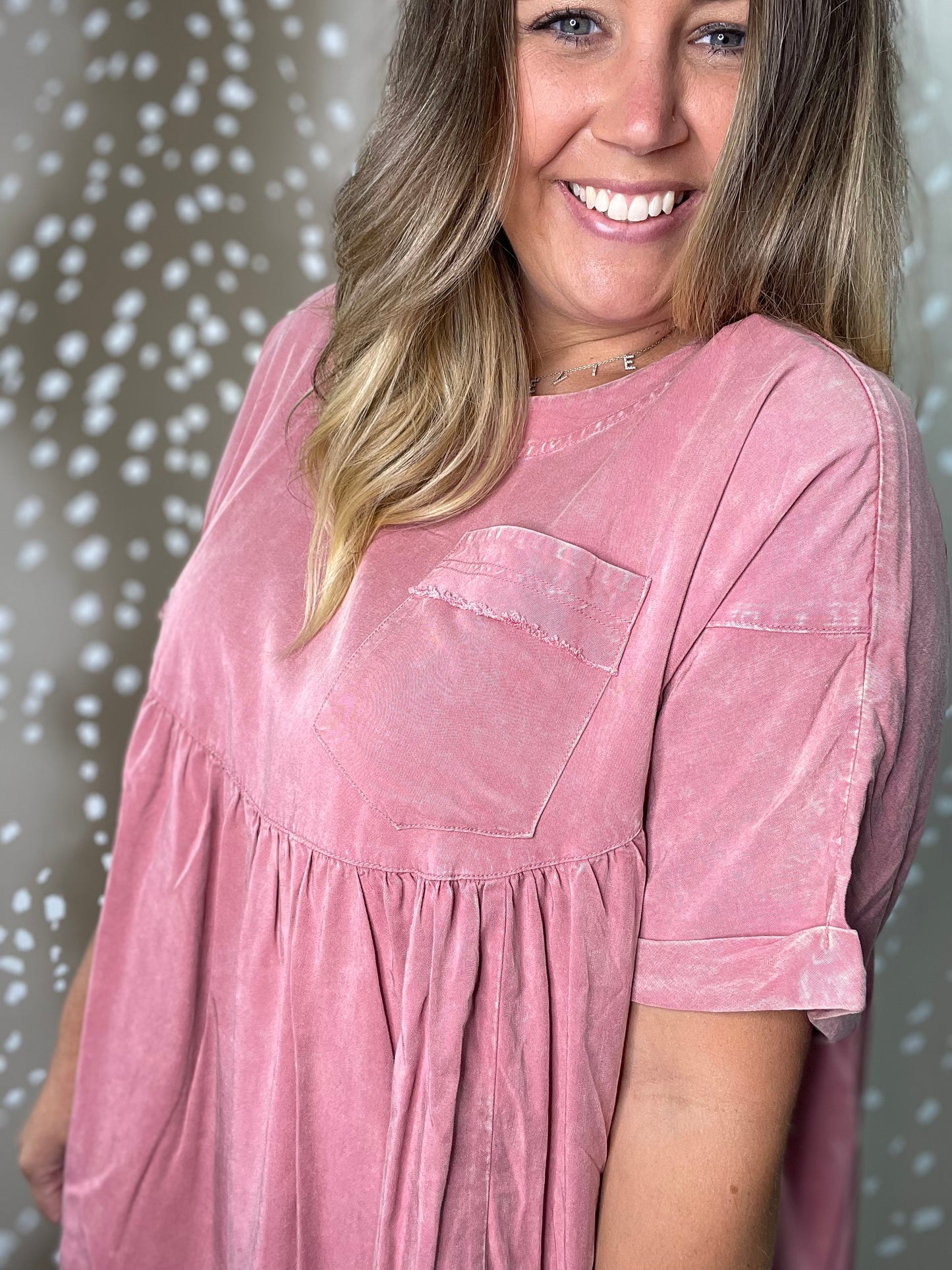 Mineral Wash Fringe Top