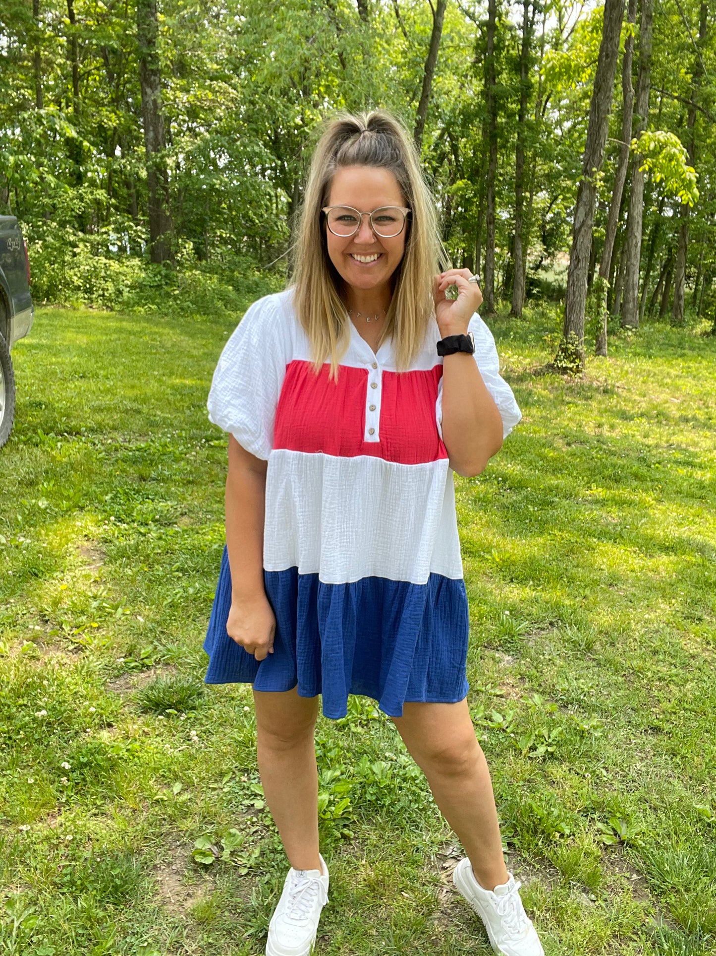 Red White & Blue Mini Dress