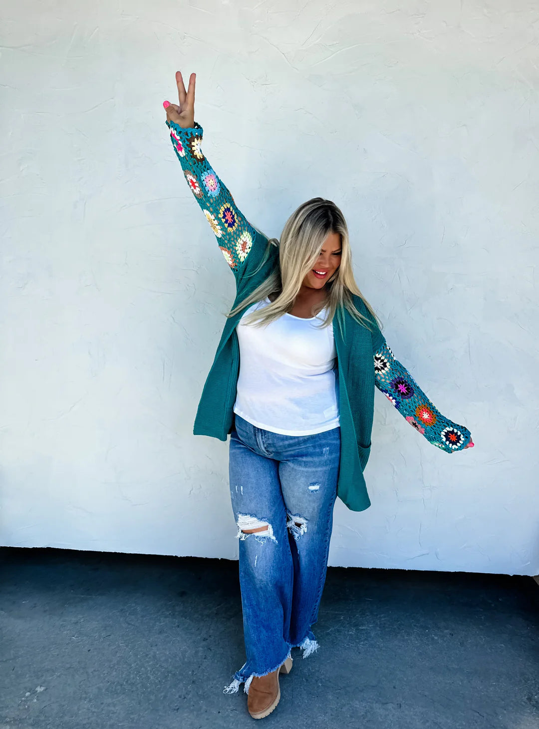 Crochet Sleeve Cardi