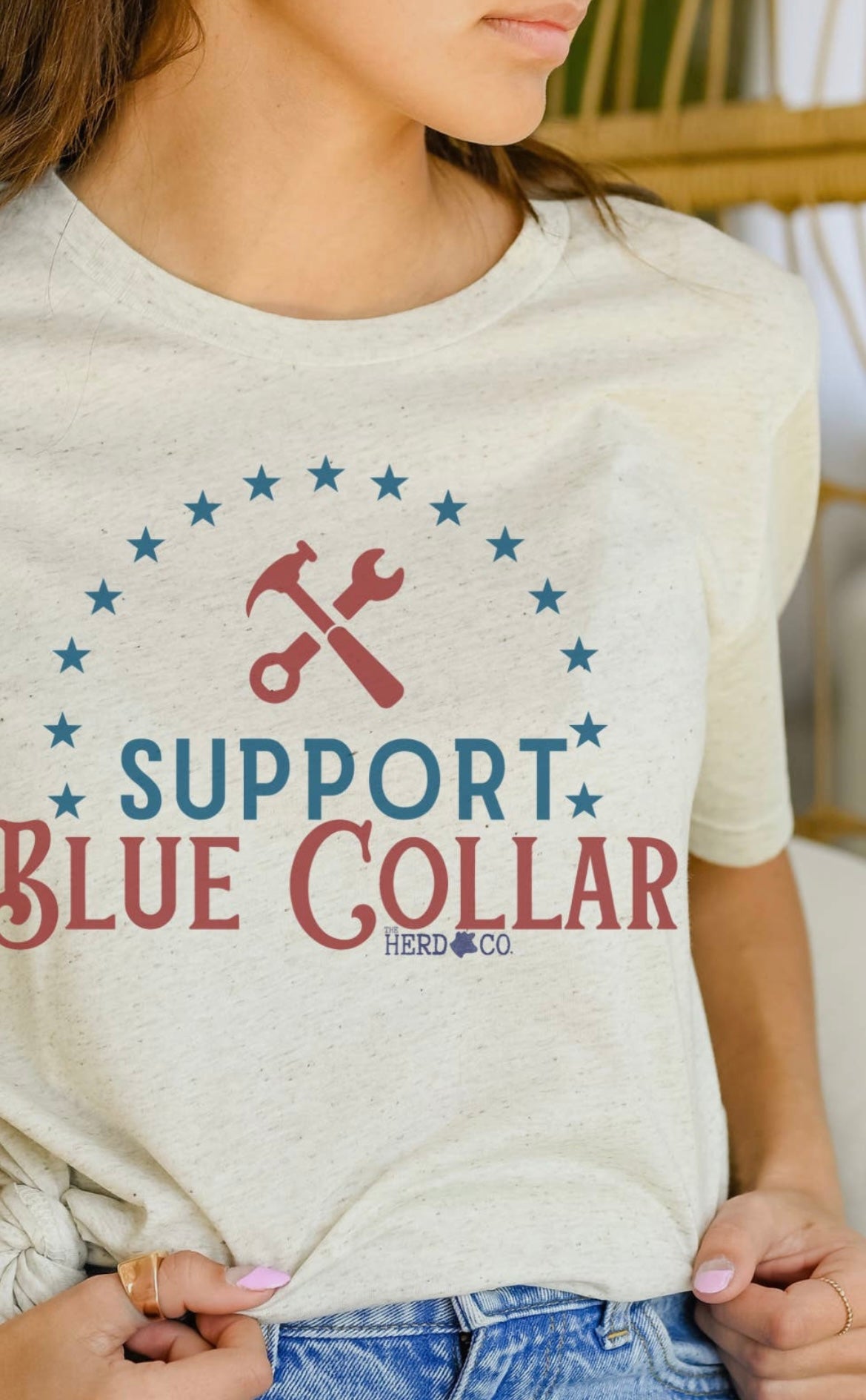 Support Blue Collar Tee