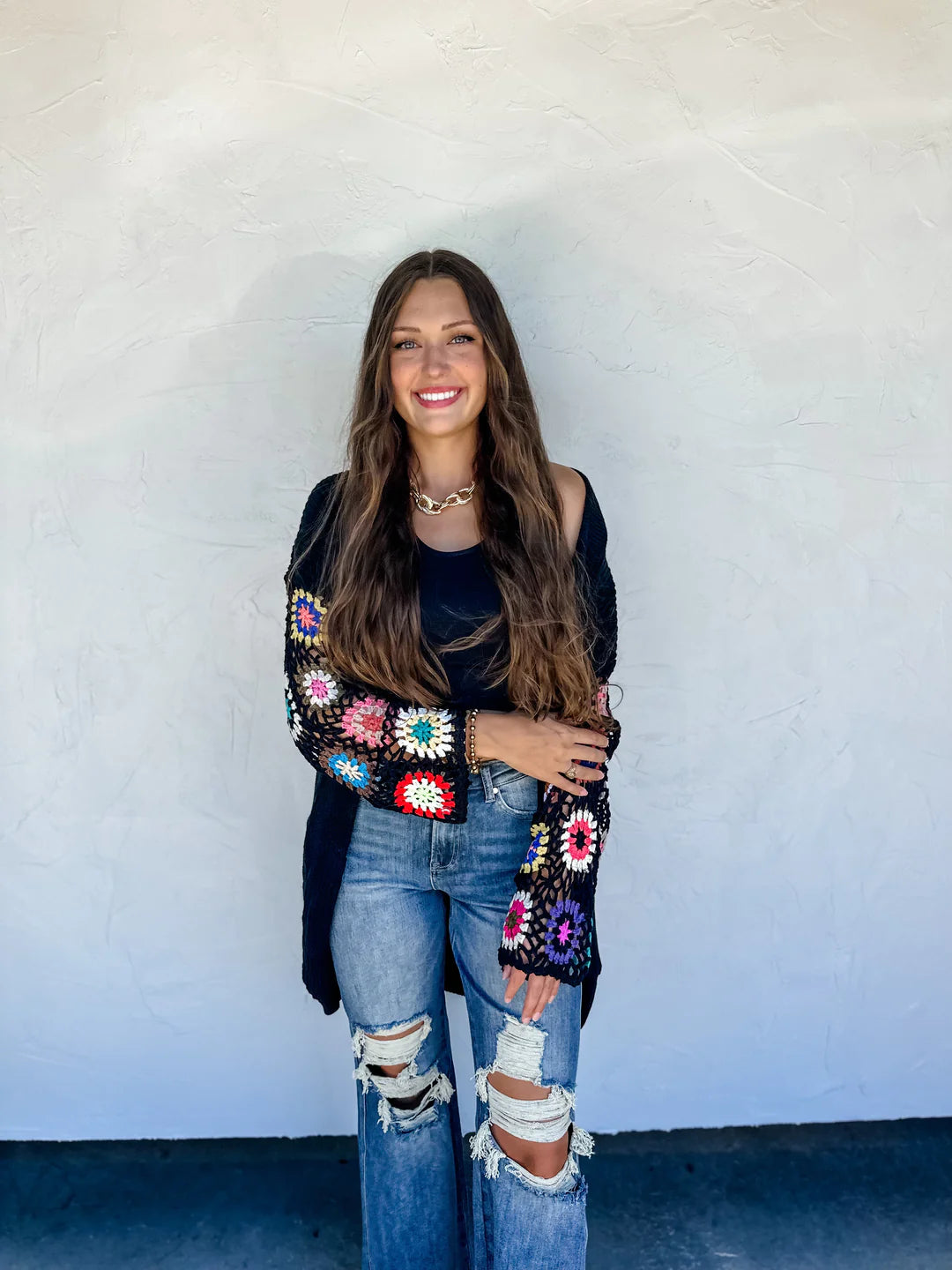 Crochet Sleeve Cardi