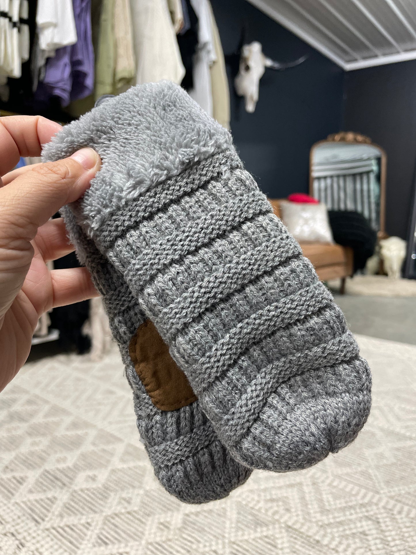 Grey Mittens {Kids}