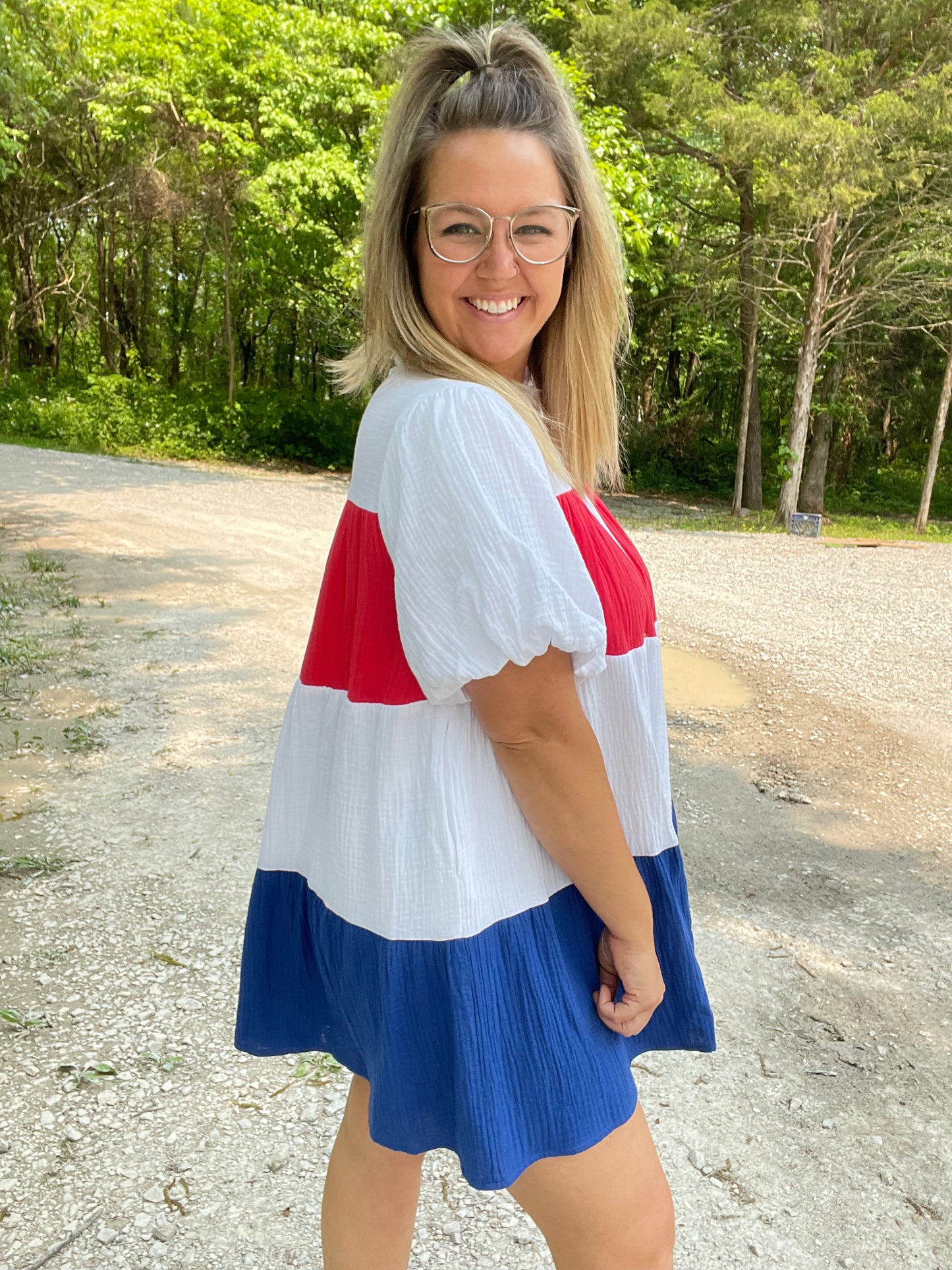 Red White & Blue Mini Dress