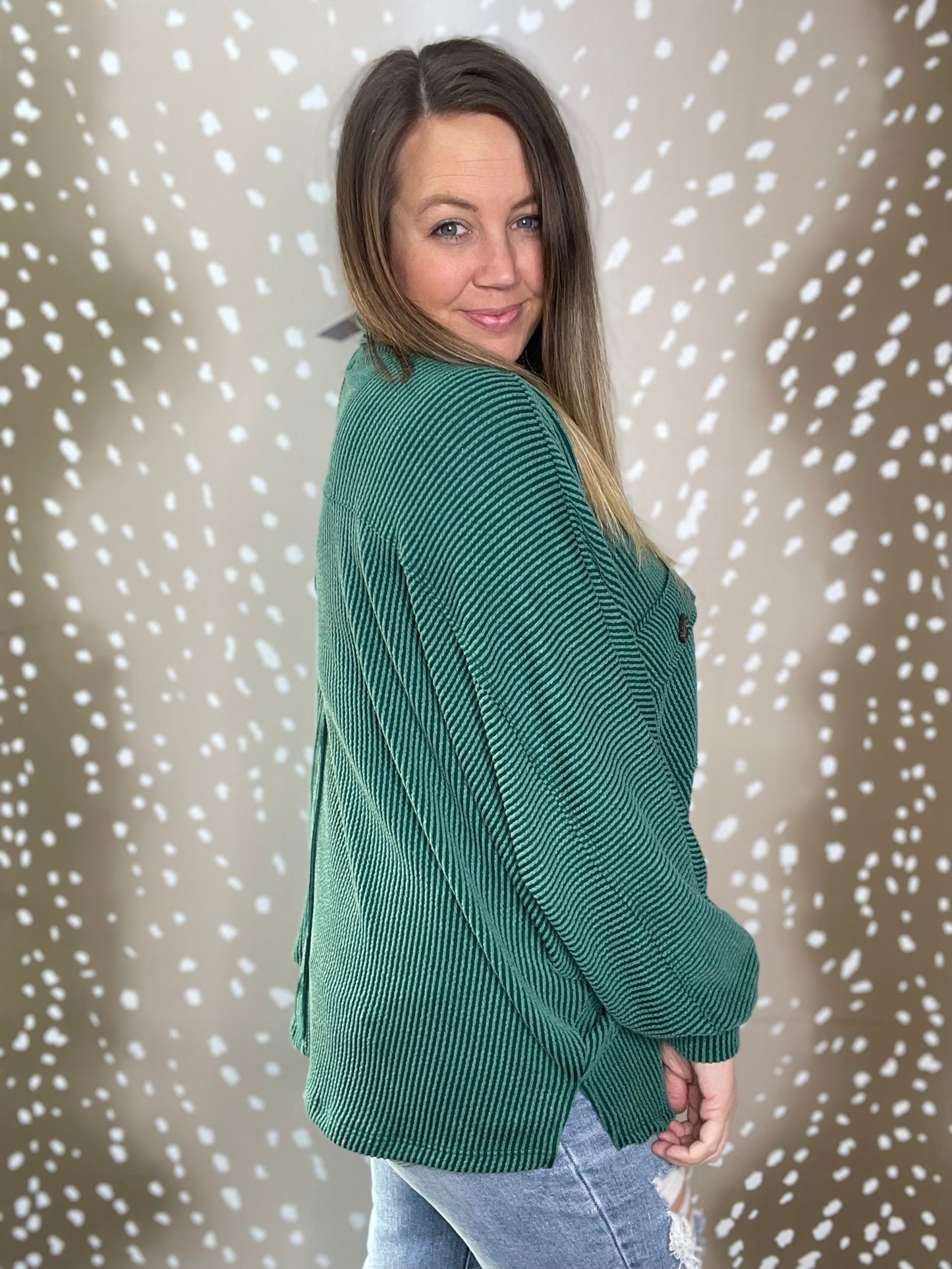 Tayla Hunter Green Oversized Top