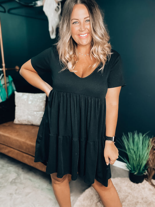 The Stormi Ribbed Dress {2 Colors}