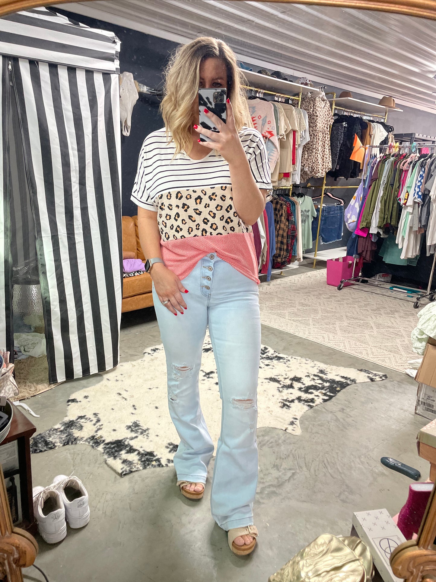 Super Light Mid Rise Flare Jeans